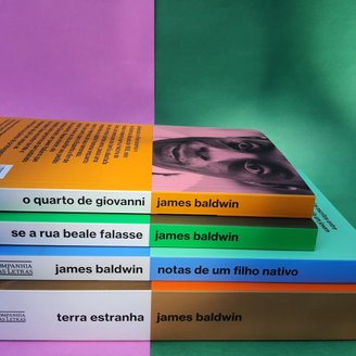 Some of Baldwin's works available in Brazil through the publisher Companhia das Letras.