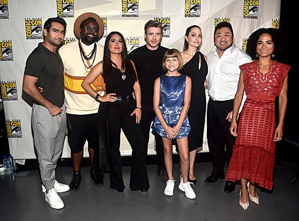 Part of the Eternals cast promoting the film.